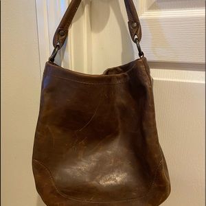 Frye genuine leather handbag with strap